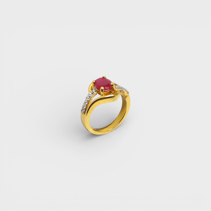 Ruby Twist Ring - Monis Anas Jewellers