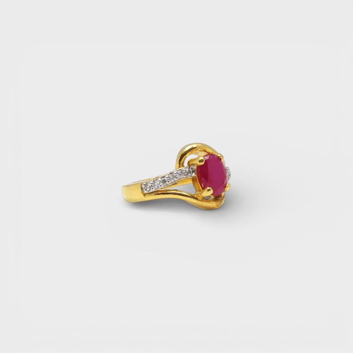 Ruby Twist Ring - Monis Anas Jewellers