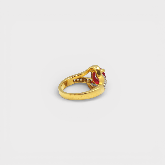 Ruby Twist Ring - Monis Anas Jewellers