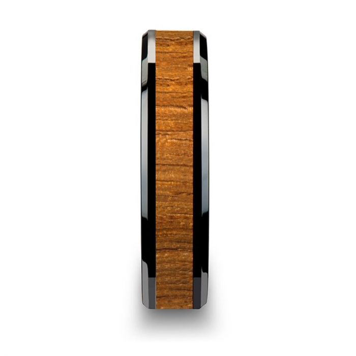 SAGON Black Ceramic men's wedding band, image 2