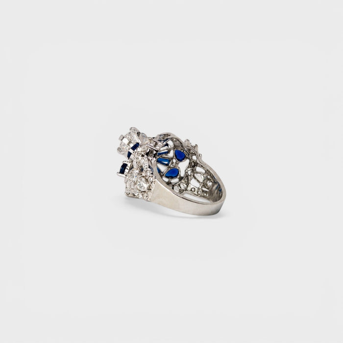 Sapphire Frost Ring - Monis Anas Jewellers