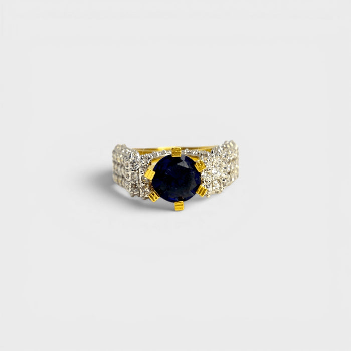 Sapphire Halo - Monis Anas Jewellers