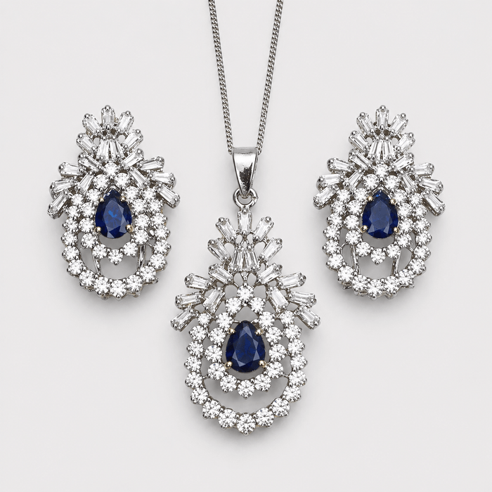 Sapphire Nova Set - Monis Anas Jewellers