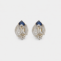 Sapphire Swan Studs - Monis Anas Jewellers