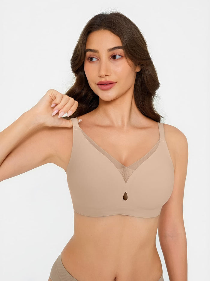Popilush® Seamless Breathable Contour Plunge Bra