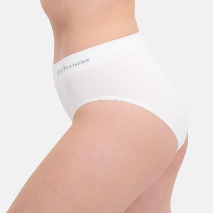 Bamboo Basics - Seamless Full Briefs Belle  - Wit