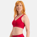 Seamless Padded Bra + Full Brief – Rood