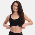 Bamboo Basics - Seamless Rib Bra Ruby  - Zwart