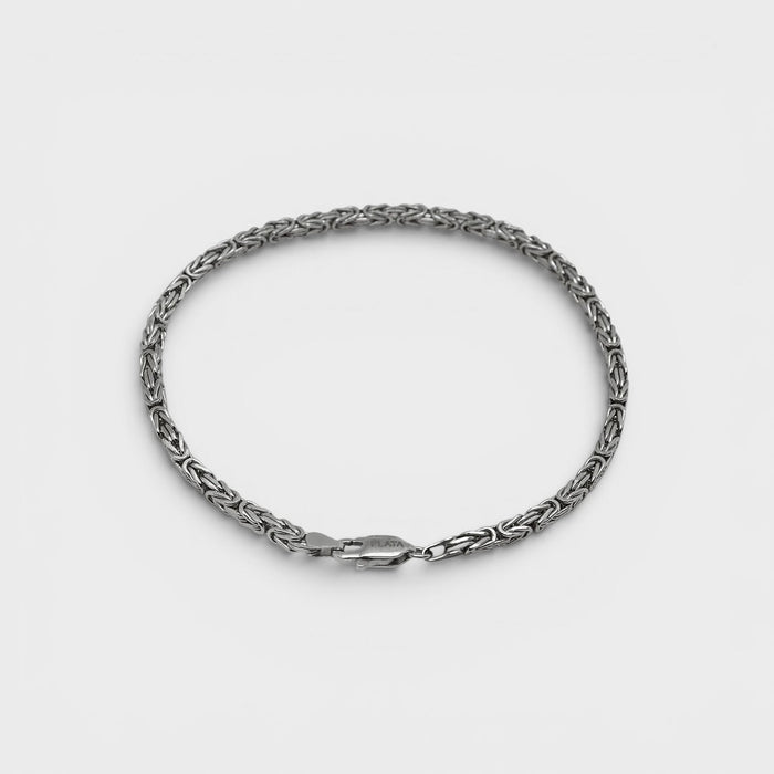 Silver Byzantine Link Bracelet - Monis Anas Jewellers
