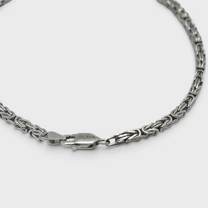 Silver Byzantine Link Bracelet - Monis Anas Jewellers