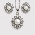 Silver Daisy Set - Monis Anas Jewellers