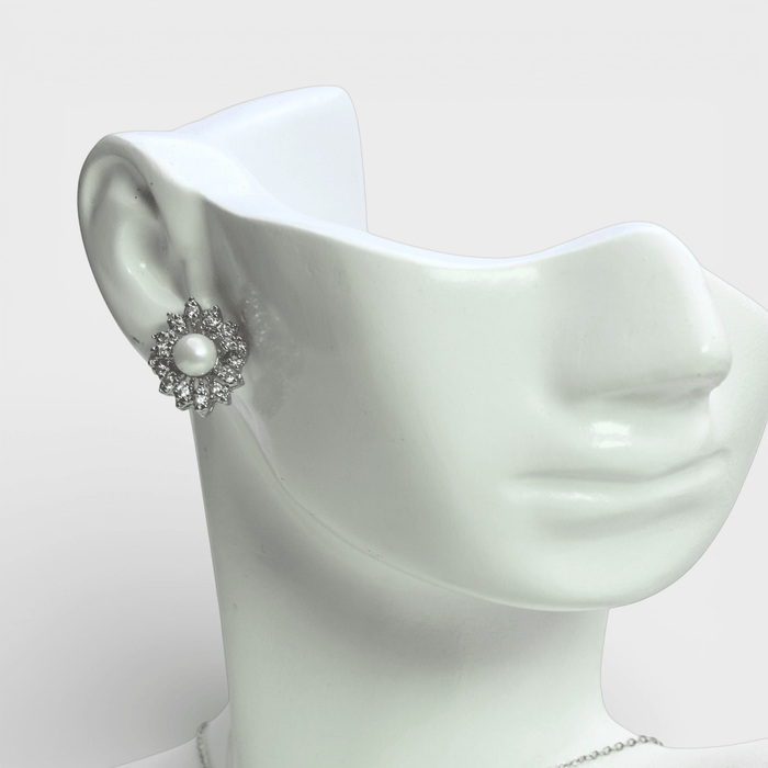 Silver Daisy Set - Monis Anas Jewellers