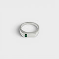 Silver Emerald Ring - Monis Anas Jewellers