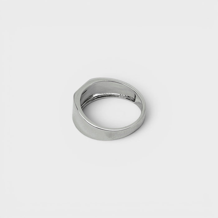 Silver Flat Signet Ring - Monis Anas Jewellers