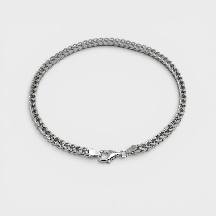 Silver Franco Chain Bracelet - Monis Anas Jewellers