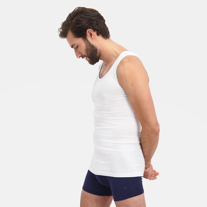 Bamboo Basics - Singlet Stef  - Wit