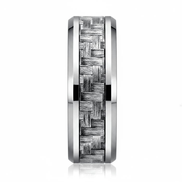 SKYLO — angled view — men's tungsten carbide wedding ring | Aydins Jewelry
