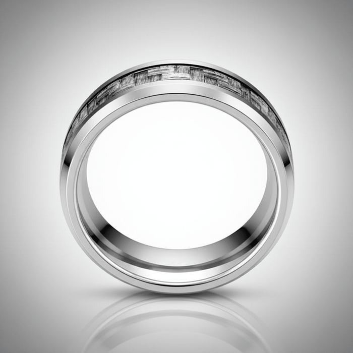 SKYLO — alternate angle — men's tungsten carbide wedding ring | Aydins Jewelry