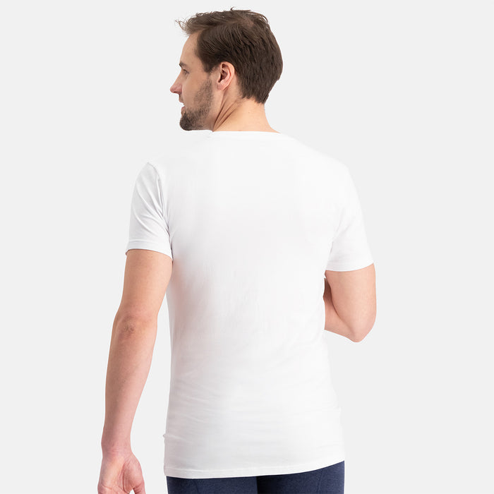 Slimfit T-Shirts Vigo Diepe V-hals - Wit
