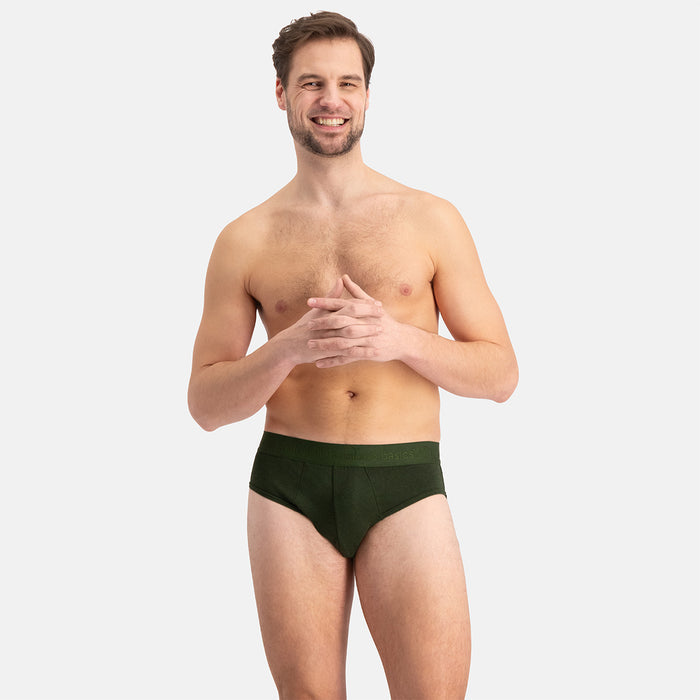 Bamboo Basics - Slips James  - Navy, Army & Zwart Ton Sur Ton