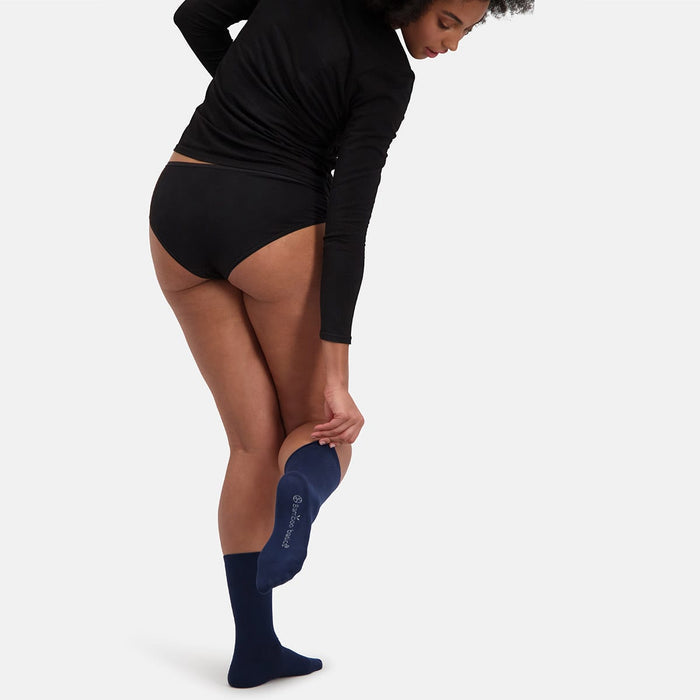 Bamboo Basics - Sokken Beau  - Navy en Navy Gestreept