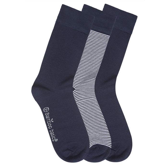 BEAU  sokken navy gestreept - pack shot