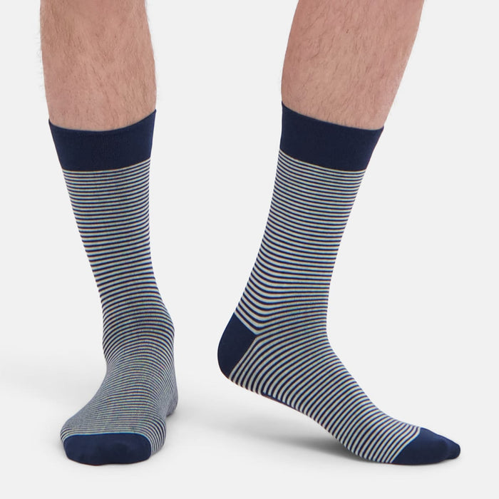Bamboo Basics - Sokken Beau  - Navy gestreept
