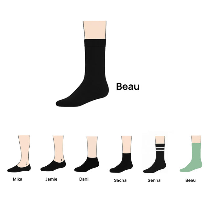 Sokken Beau (6-pack) - Zwart