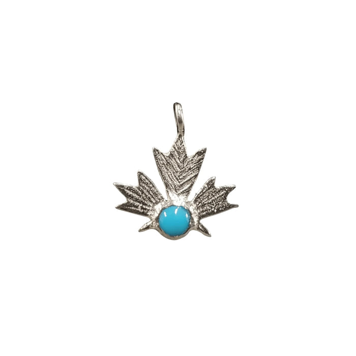 Southwestern Turquoise Charm in Sterling Silver - K Jewelry Accessories