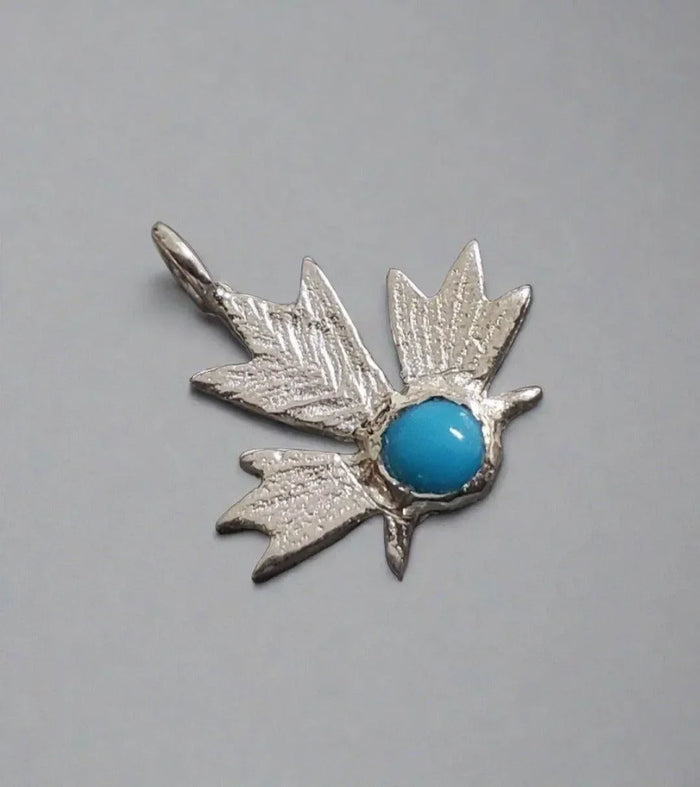 Southwestern Turquoise Charm in Sterling Silver - K Jewelry Accessories