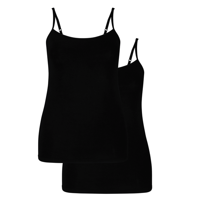 Bamboo Basics Spaghetti Tops Vera  - Zwart - pack shot