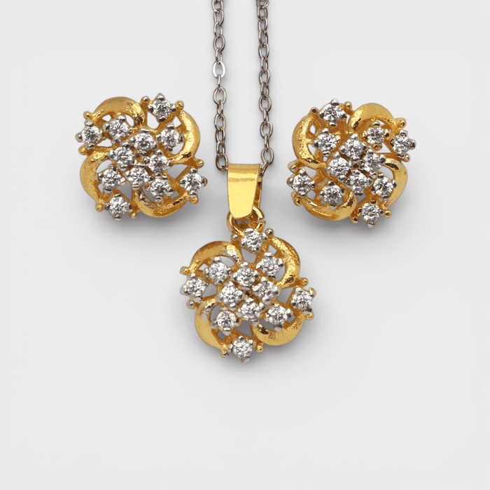Sparkling Swirl Set - Monis Anas Jewellers