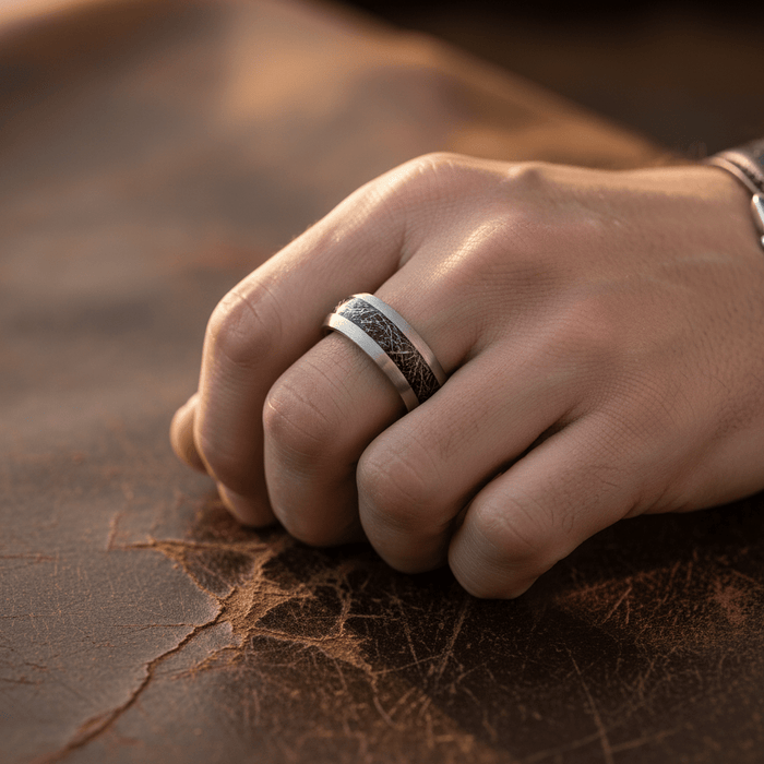 STARY — lifestyle on hand — men's tungsten carbide wedding ring | Aydins Jewelry