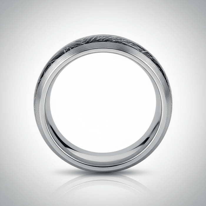 STARY — alternate angle — men's tungsten carbide wedding ring | Aydins Jewelry
