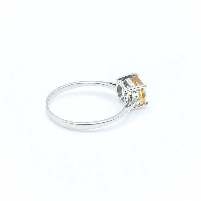Sterling Silver Citrine Ring Size 6