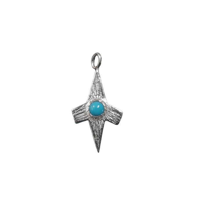Sterling Silver Sleeping Beauty Turquoise Charm - K Jewelry Accessories