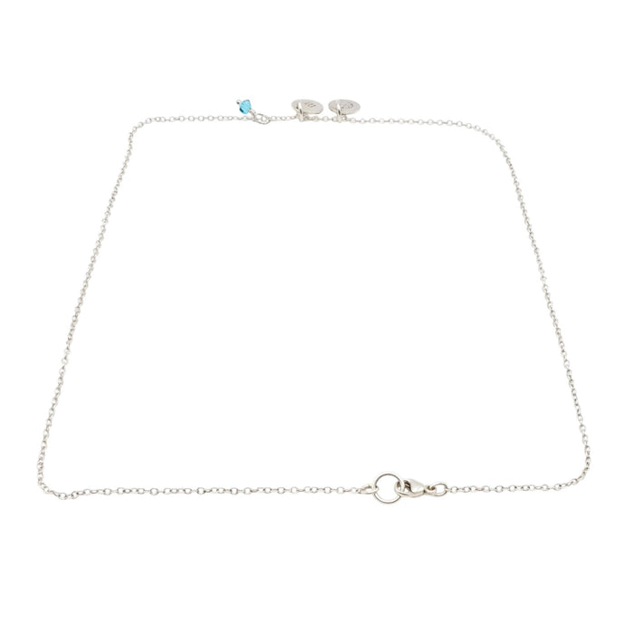 Sterling Silver Soccer Ball Initial M December Birthstone Necklace 18 Inches