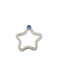 Sterling Silver Star Clasp: Swiss Blue Topaz Necklace Connector