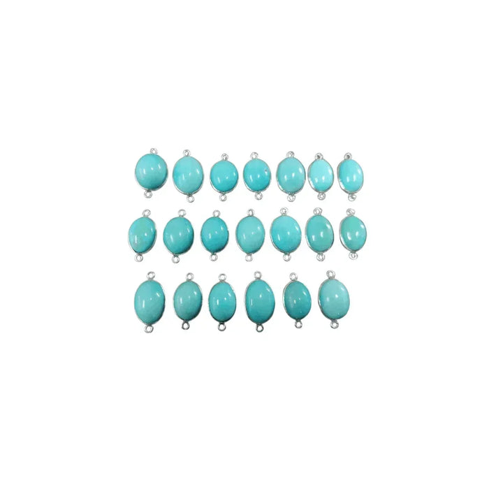 Sterling Silver Turquoise Connector Charm Pendant - K Jewelry Accessories