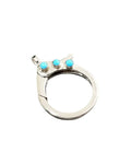 Sterling Silver Turquoise Lobster Clasp: Handmade Necklace Connector