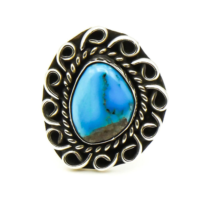 Sterling Silver Turquoise Ring Size 8