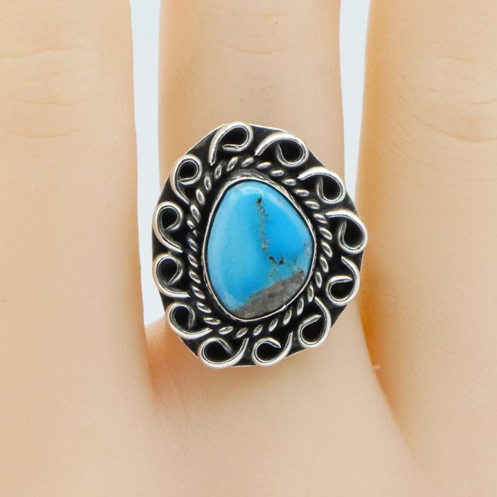 Sterling Silver Turquoise Ring Size 8