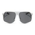 star wars™ x diff sport featuring thestormtrooper square sunglasses with a galactic white frame and category 3 dark grey polarized lenses front view