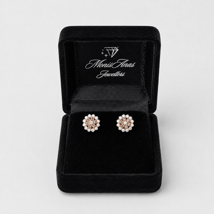 Sunlit Petal Studs - Monis Anas Jewellers