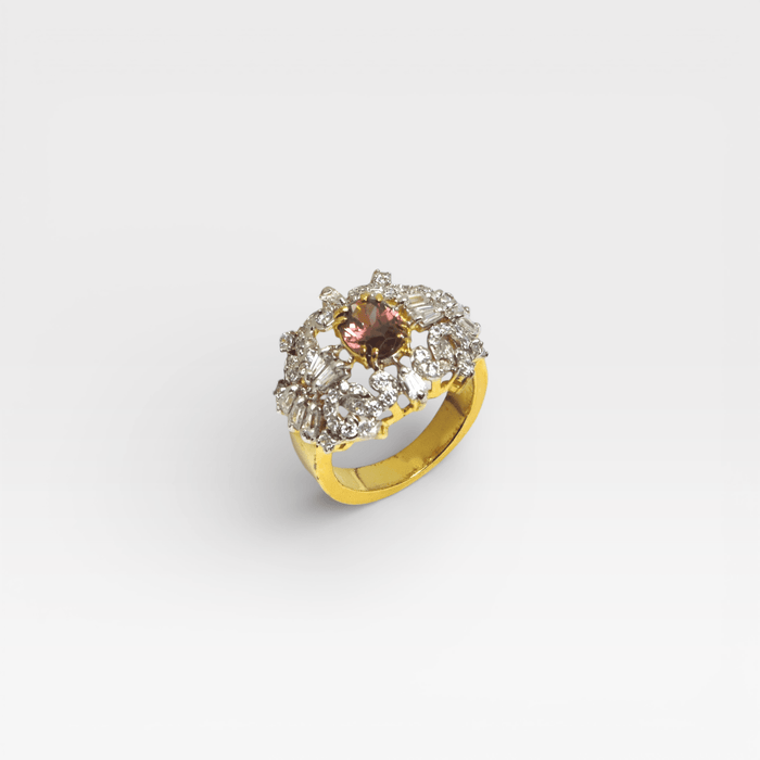 Sunrise Halo Ring - Monis Anas Jewellers