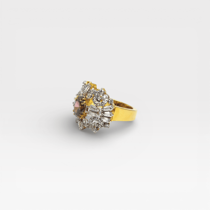 Sunrise Halo Ring - Monis Anas Jewellers