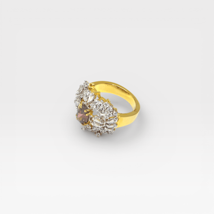 Sunrise Halo Ring - Monis Anas Jewellers