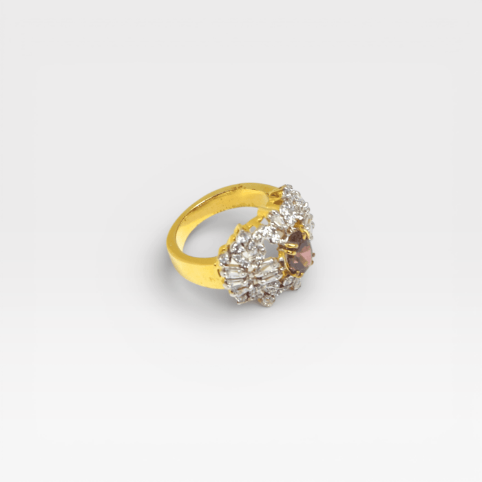 Sunrise Halo Ring - Monis Anas Jewellers