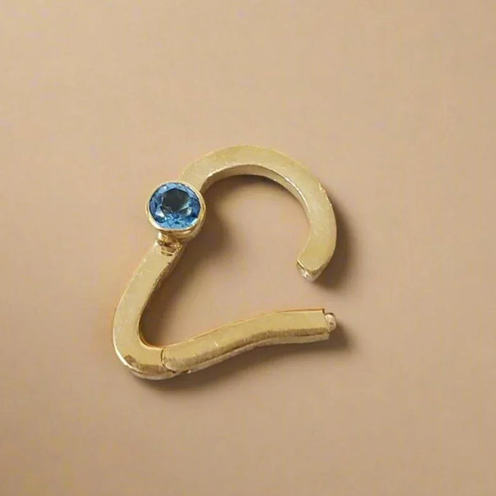 Swiss Blue Topaz Clasp: Gold Vermeil Sterling Silver Jewelry Connector