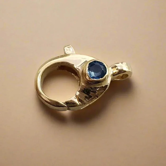 Swiss Blue Topaz Gold Vermeil Lobster Clasp: Handmade Necklace